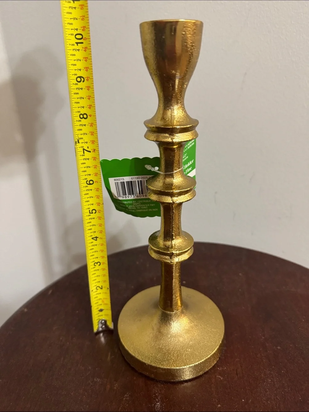 Ashland Gold Metallic Turned Candlestick Holders - Pair